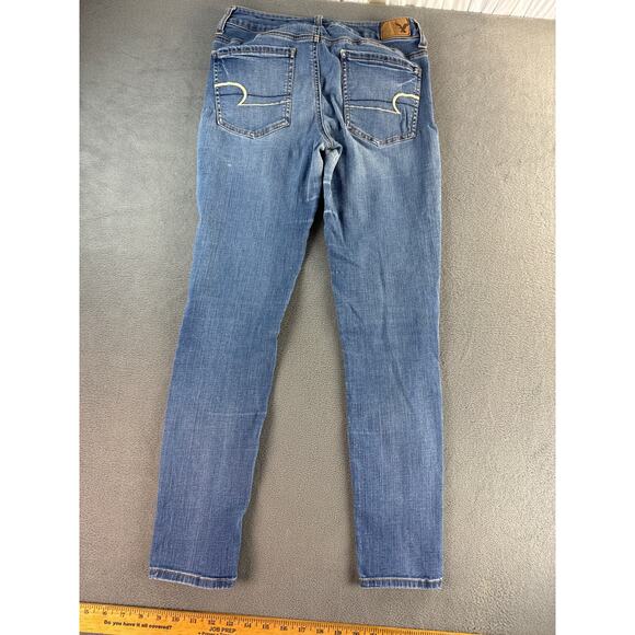 American Eagle Jeans Womens Jegging Super Stretch Size 6 R FADED Stained - Picture 8 of 8